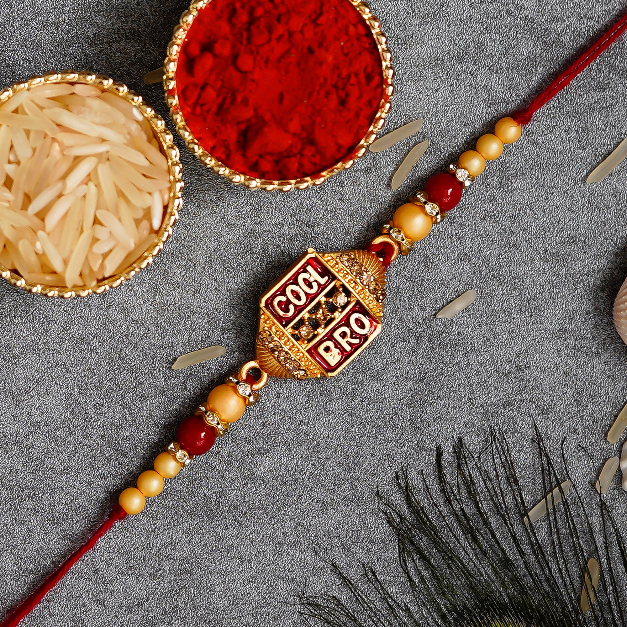 Cool Bro Designer Rakhi and Roli Chawal Pack