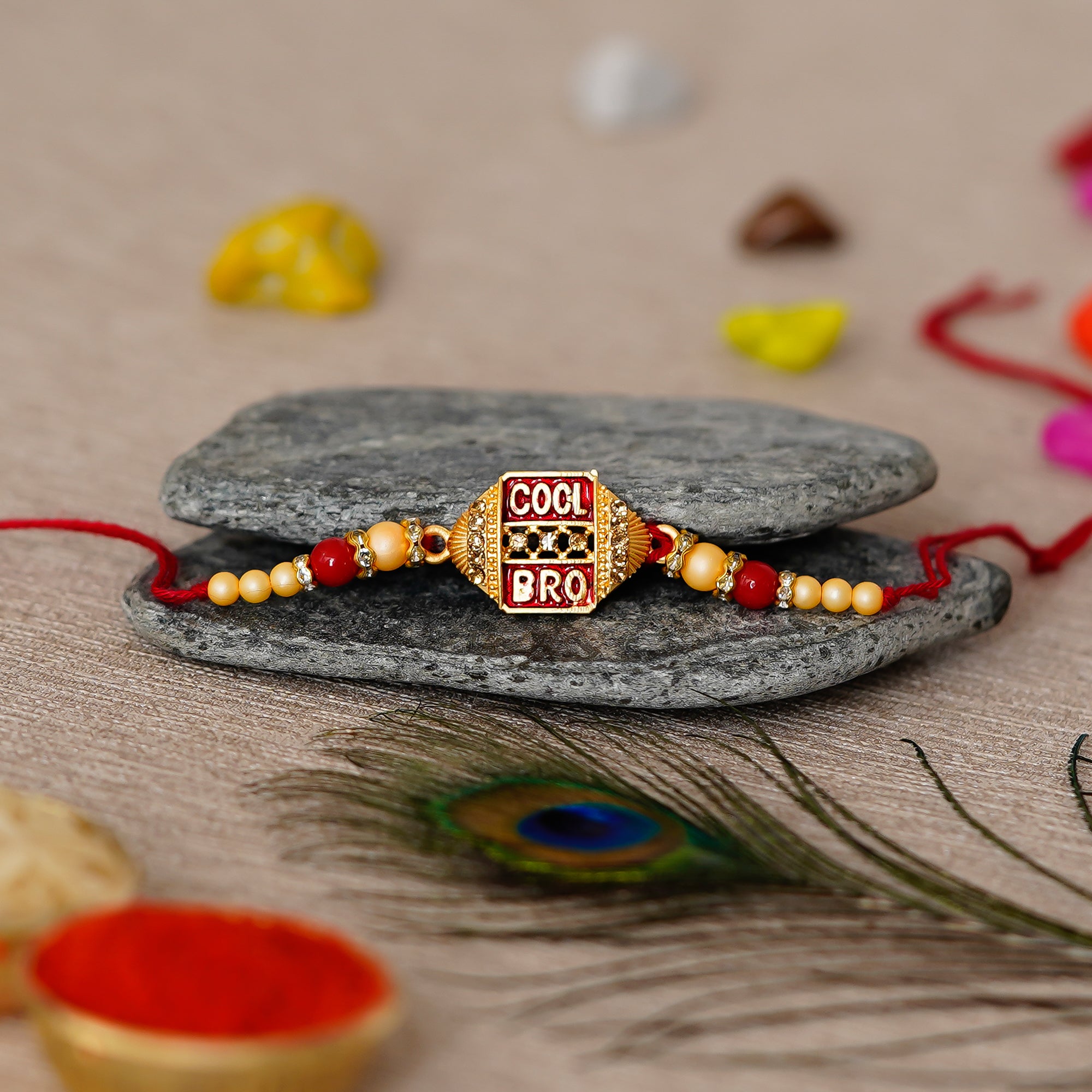 Cool Bro Designer Rakhi and Roli Chawal Pack 1
