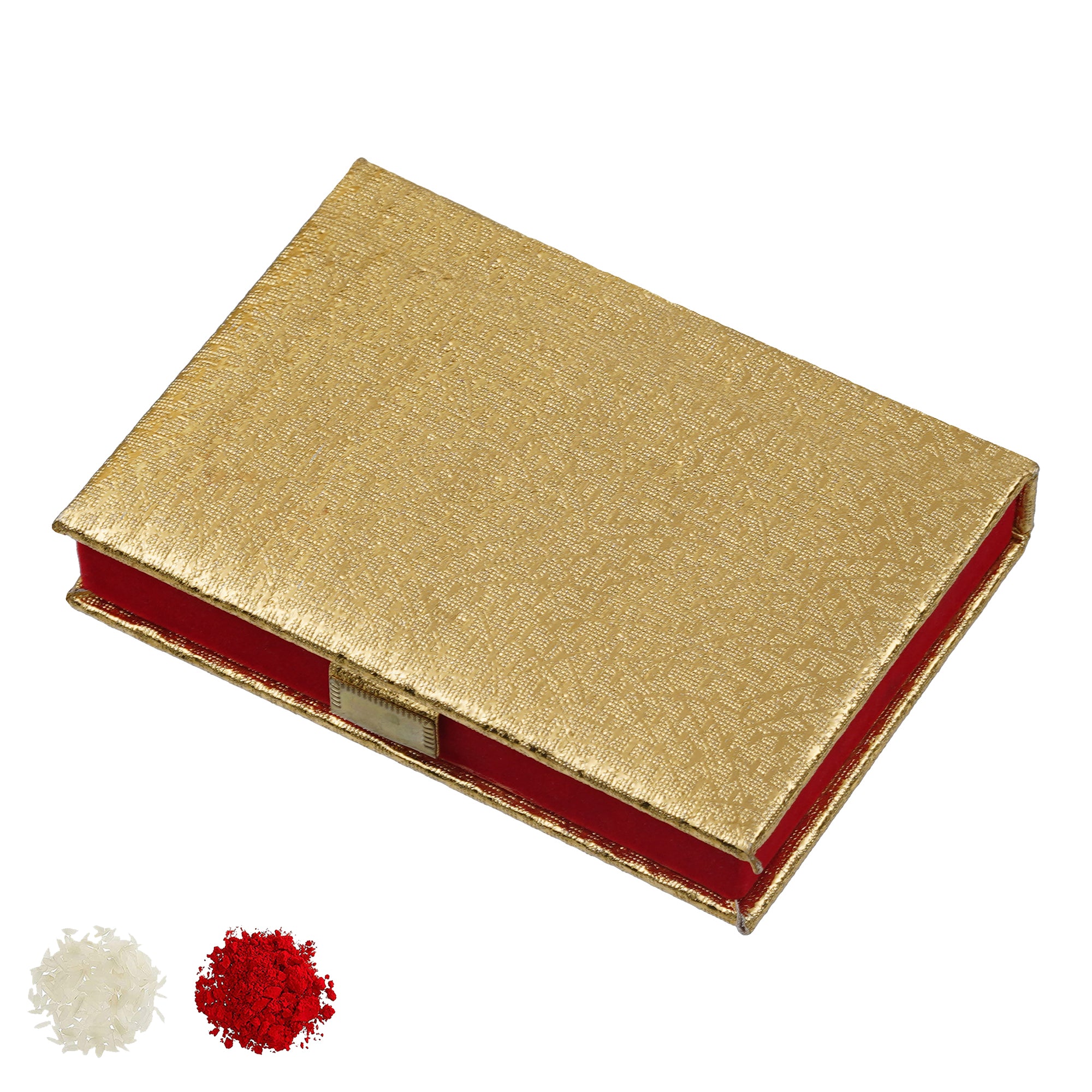 eCraftIndia Set of 2 Designer Floral Bhaiya Bhabhi Rakhi Set with Roli Chawal Pack 3