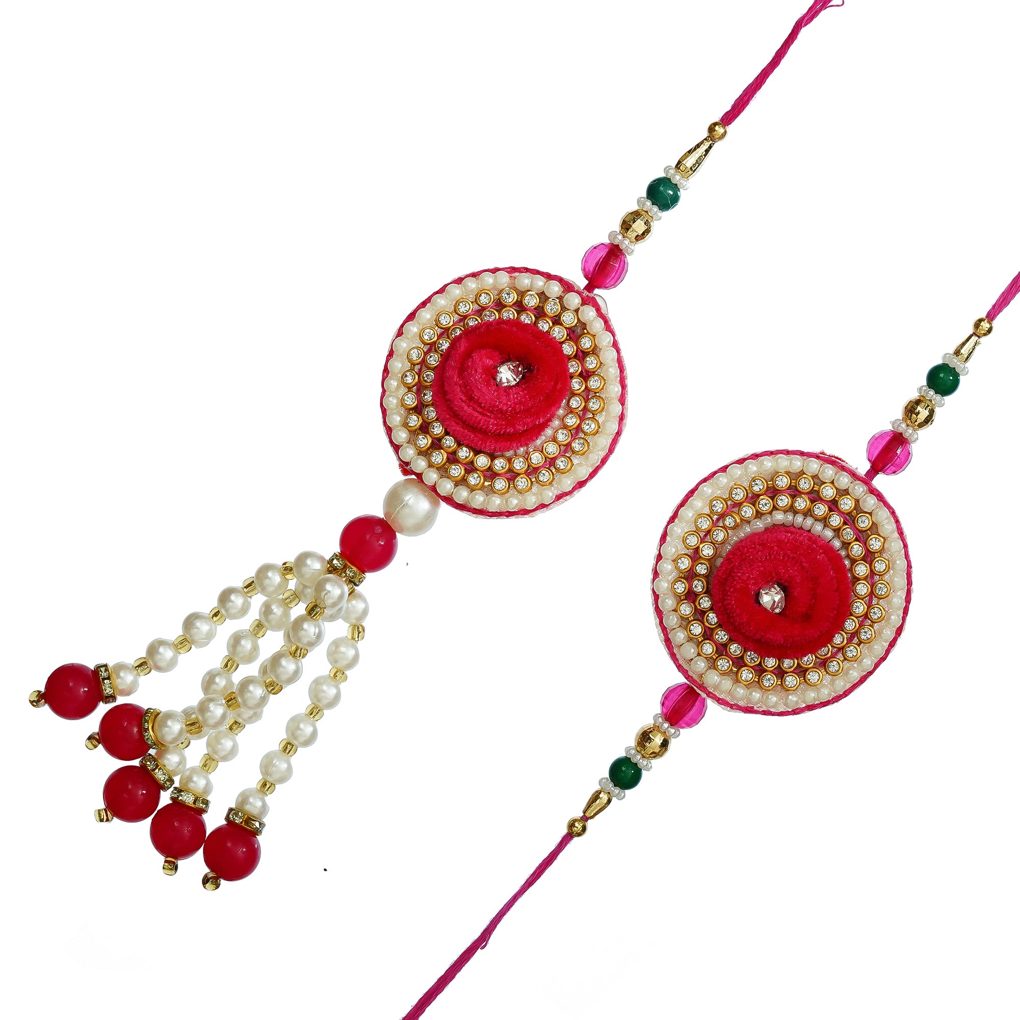 Bhaiya Bhabhi Rakhi Set with Kaju Katli (500 Gm) and Roli Chawal Pack, Best Wishes Greeting Card 1