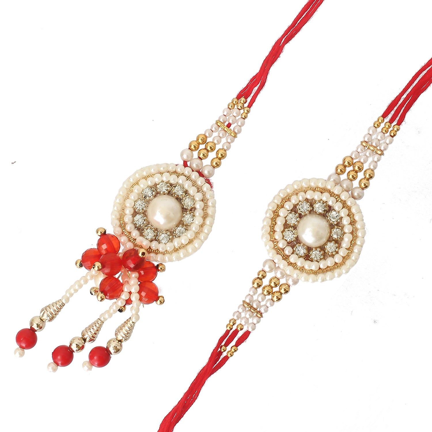 Bhaiya Bhabhi Rakhi Set and Roli Chawal Pack, Best Wishes Greeting Card 1