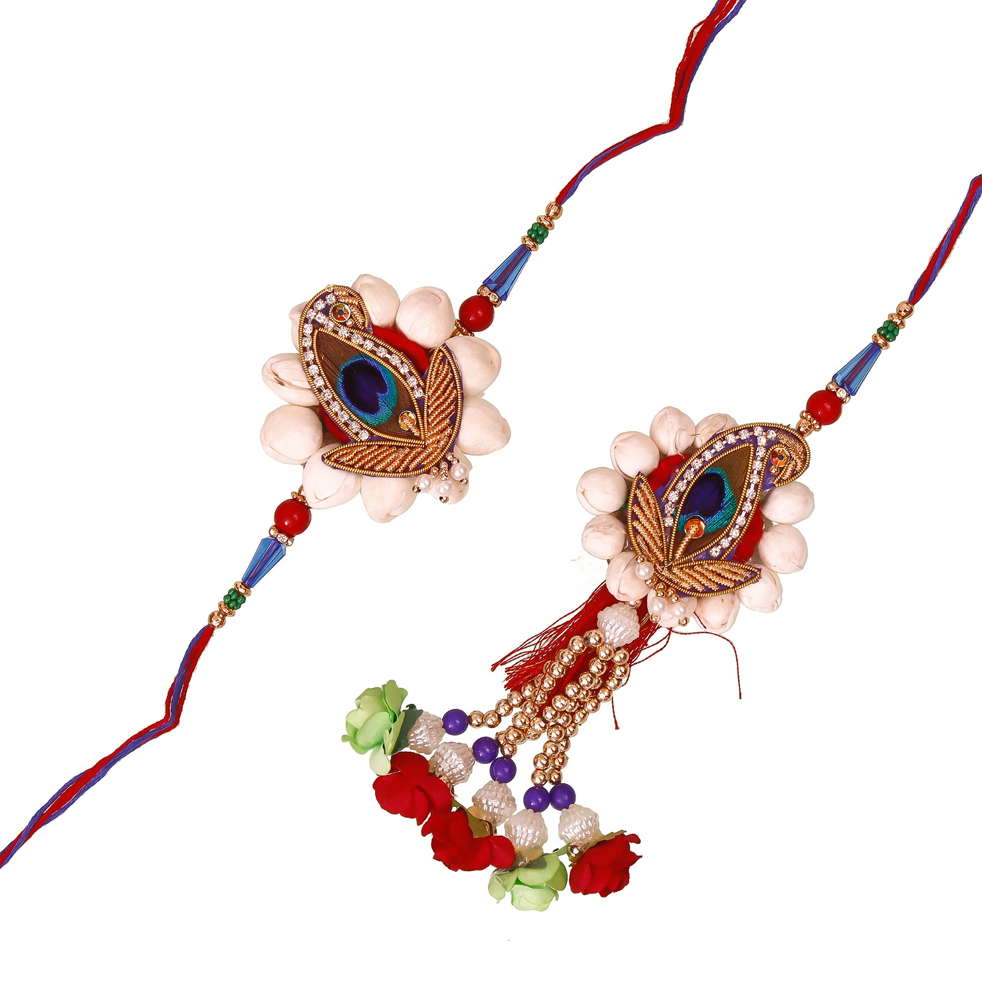 Bhaiya Bhabhi Rakhi and Roli Chawal Pack, Best Wishes Greeting Card 1