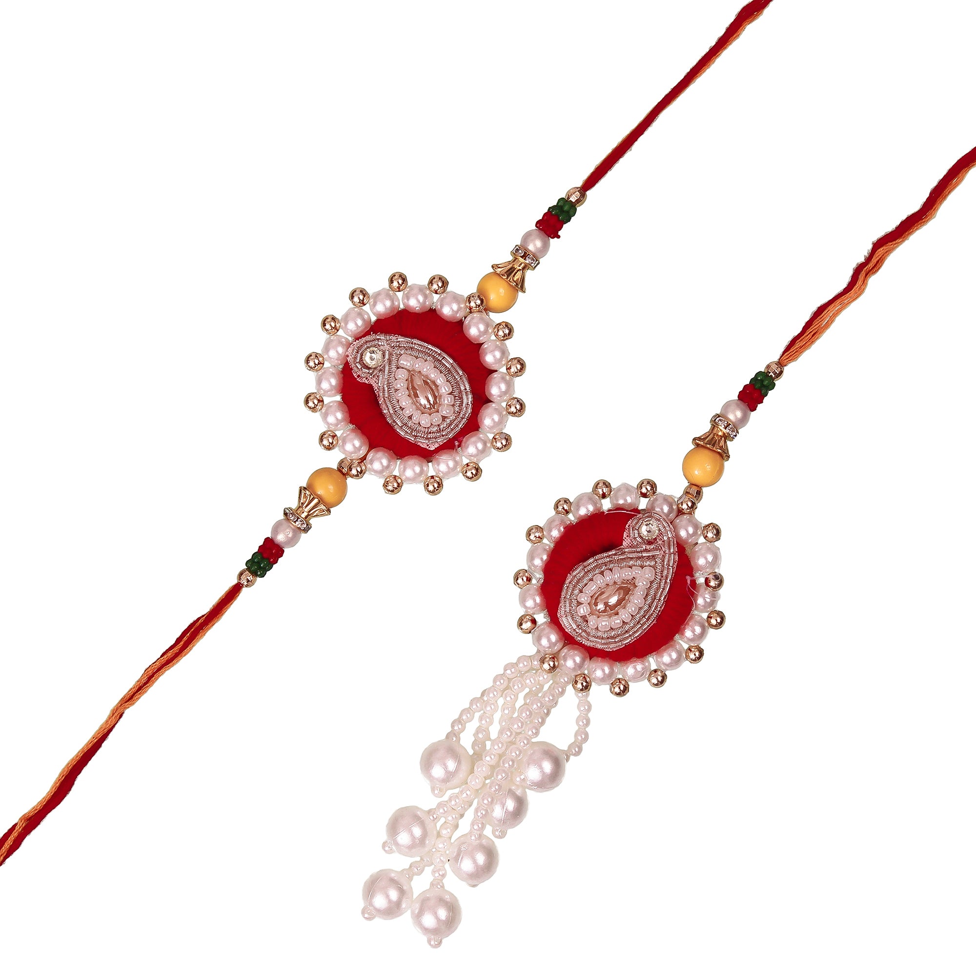Bhaiya Bhabhi Rakhi and Roli Chawal Pack, Best Wishes Greeting Card 1