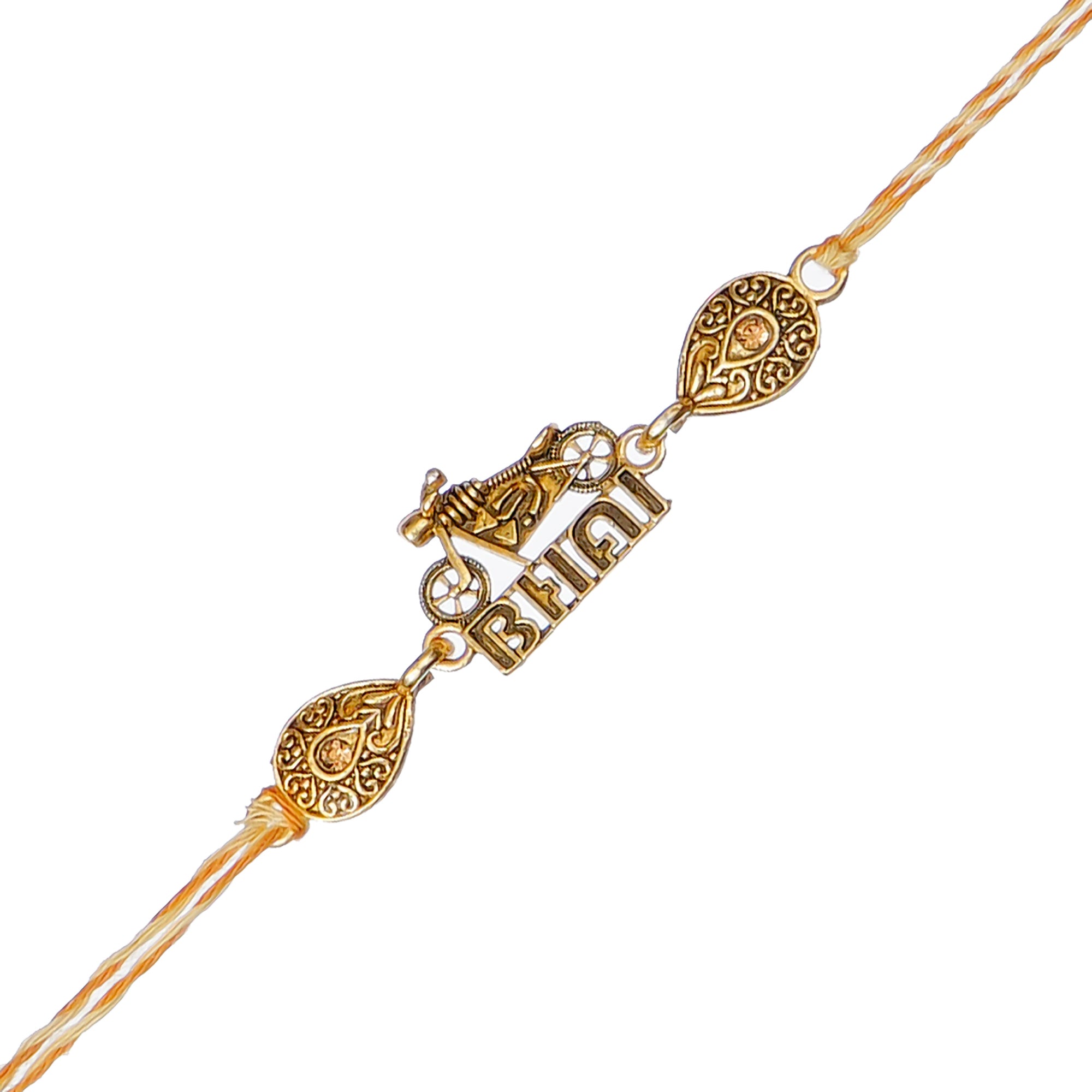 Designer Bike Bhai Rakhi and Roli Chawal Pack - eCraftIndia Online