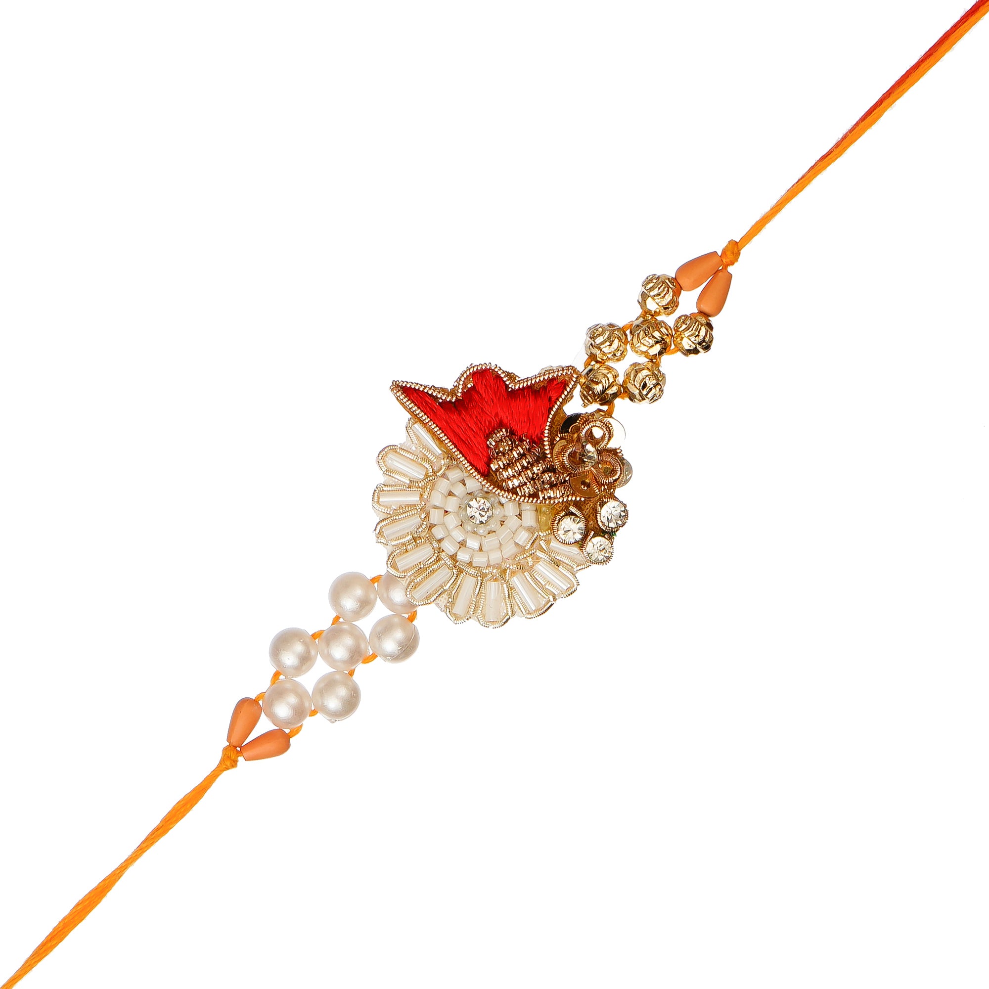 Designer Handcrafted Rakhi and Roli Chawal Pack 1