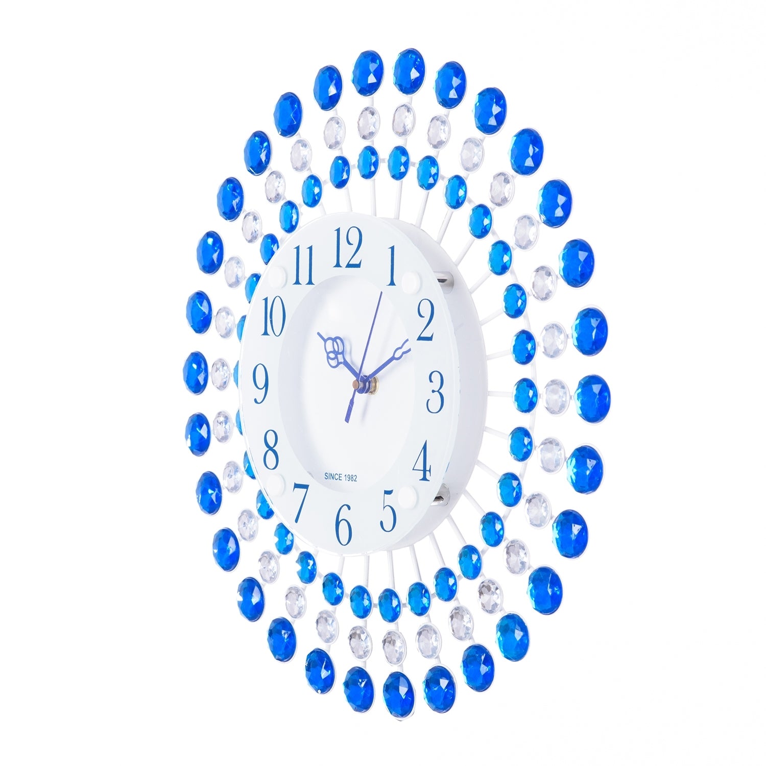 Decorative Analog Blue Round Diamond Series Wall Clock 2