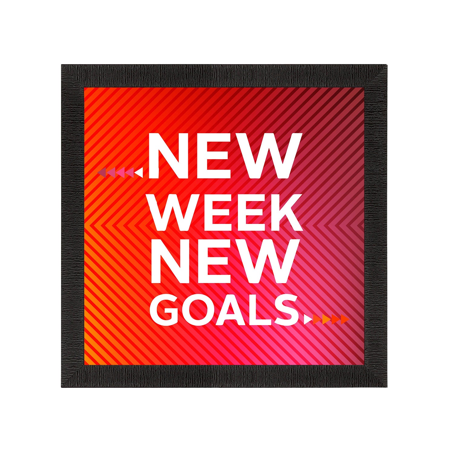 "New Week New Goals" Motivational Quote Satin Matt Texture UV Art Painting