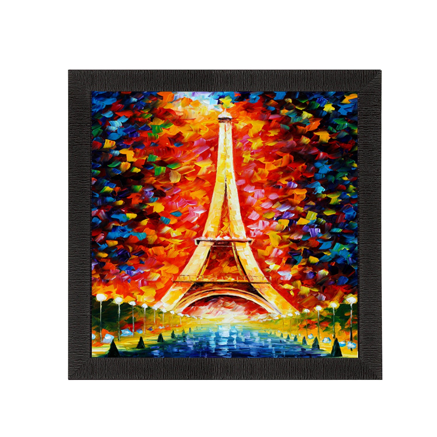 Eiffel Tower Design Satin Matt Texture UV Art Painting