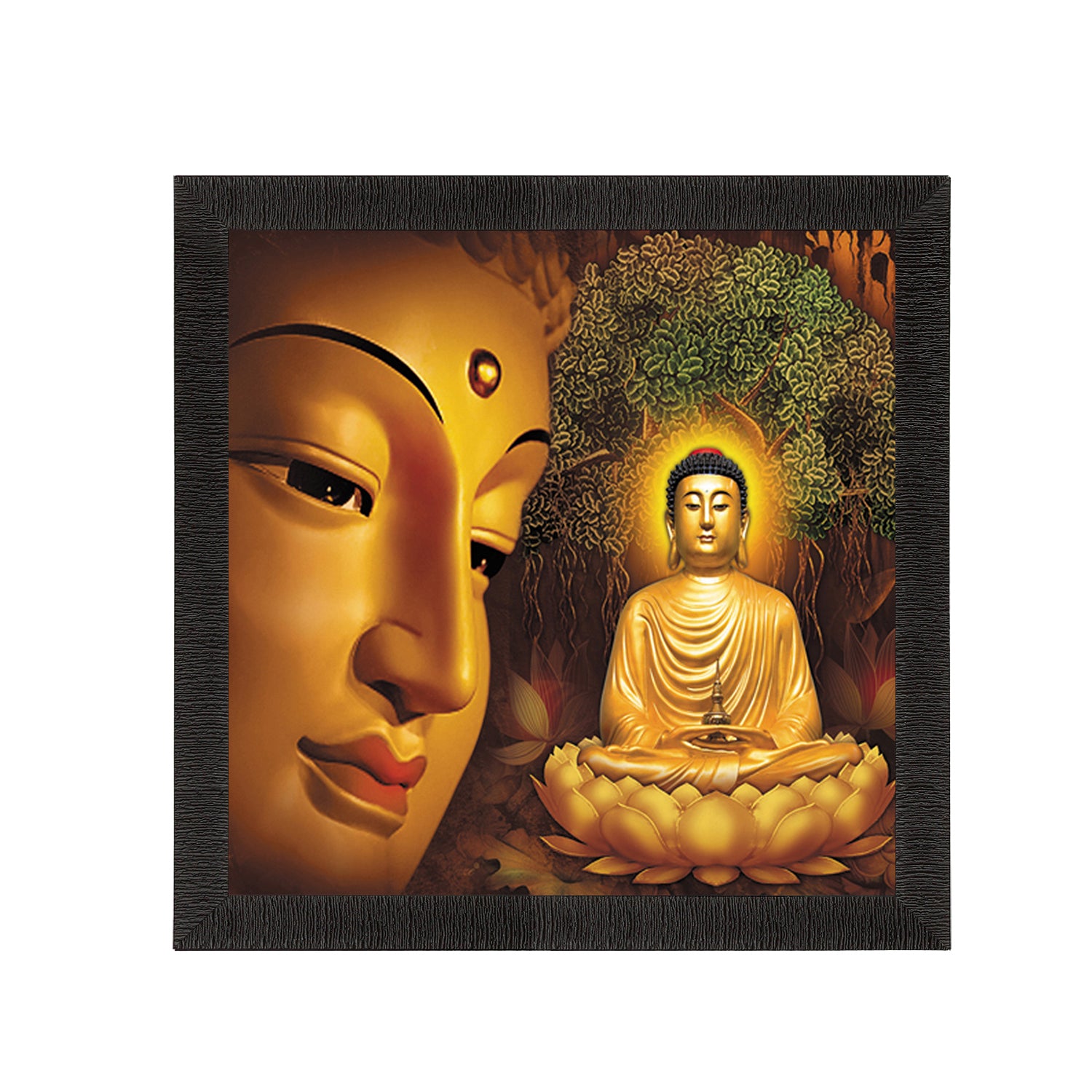 Laughing Buddha Design Satin Matt Texture UV Art Painting