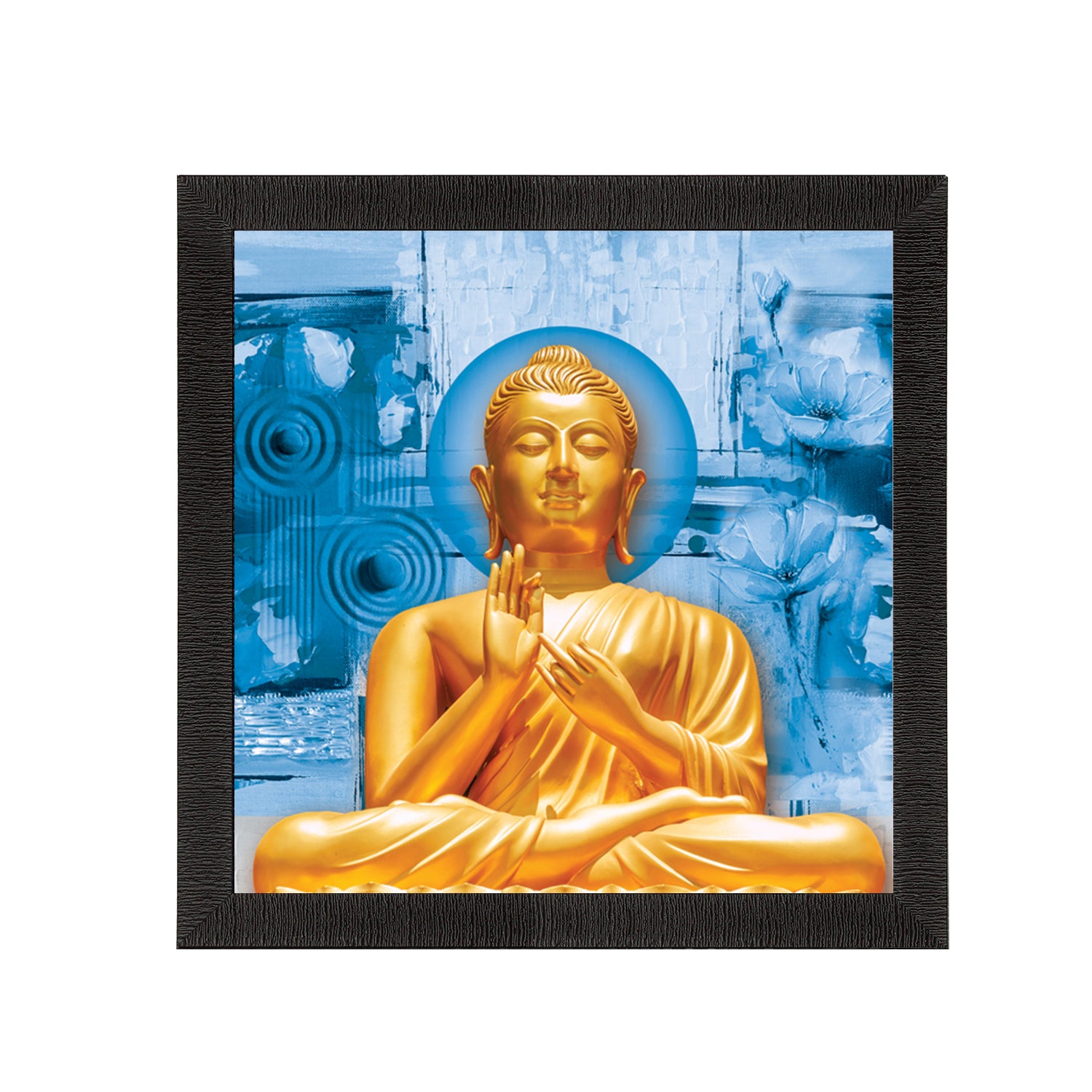 Lord Buddha Painting Digital Printed Religious Wall Art