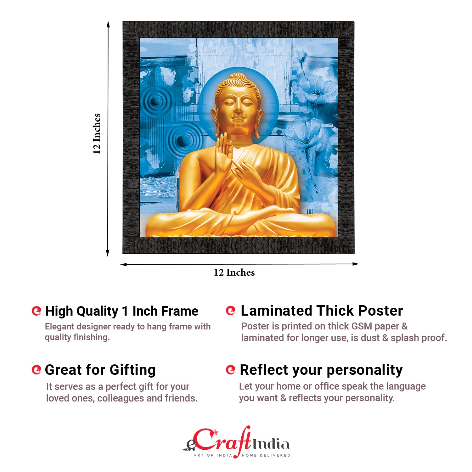 Lord Buddha Painting Digital Printed Religious Wall Art 2