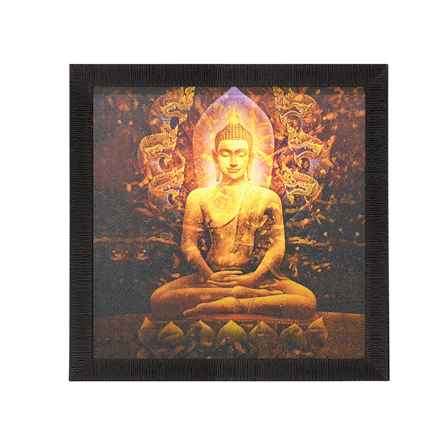 Lord Buddha Painting Digital Printed Religious Wall Art