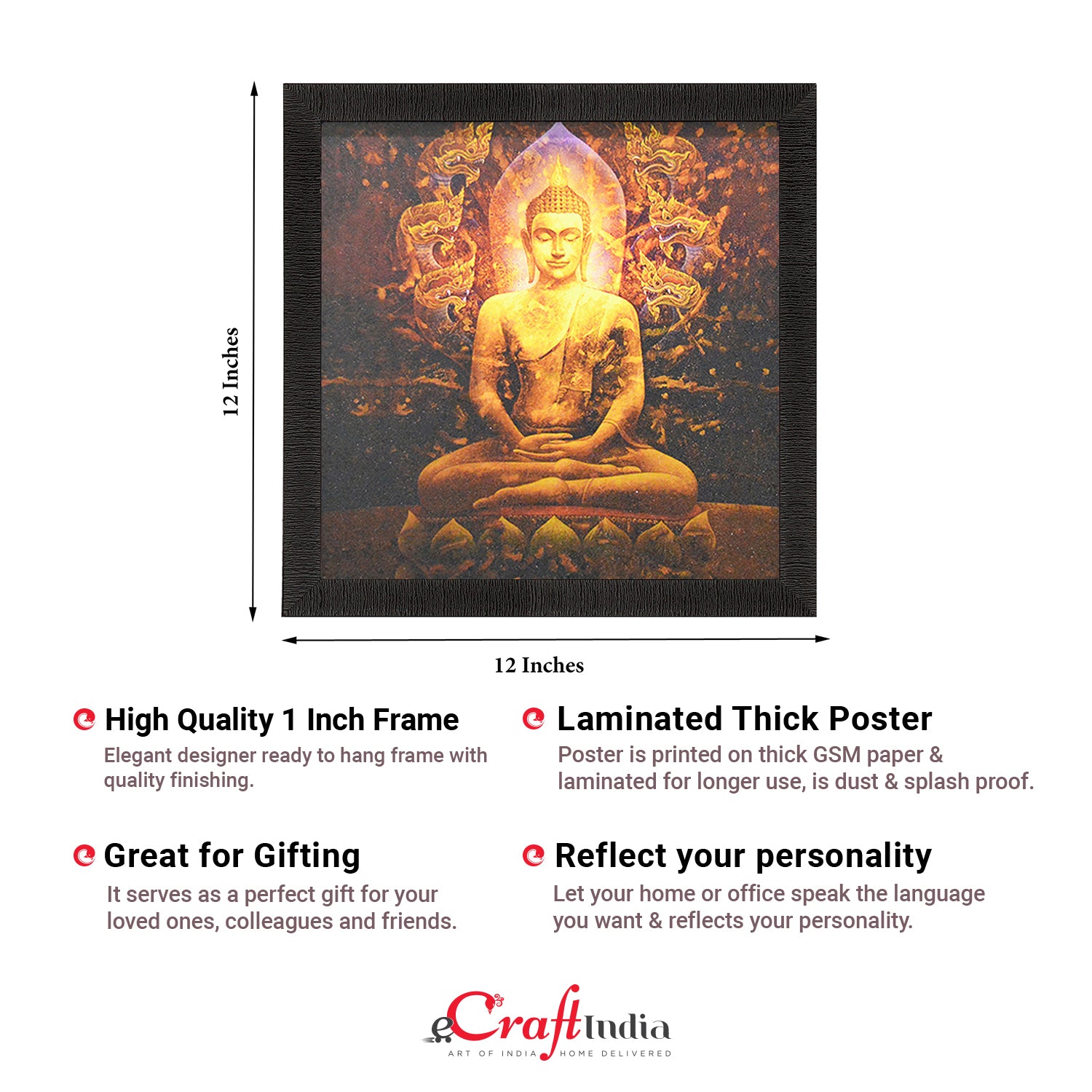 Lord Buddha Painting Digital Printed Religious Wall Art 2
