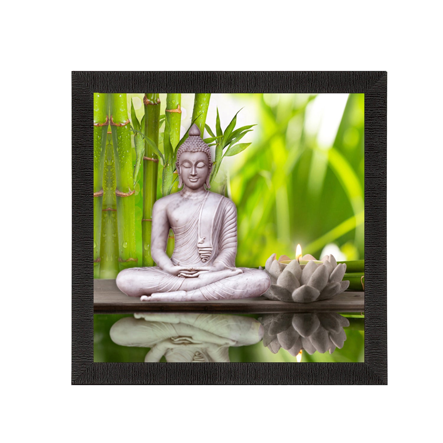 Lord Buddha Painting Digital Printed Religious Wall Art