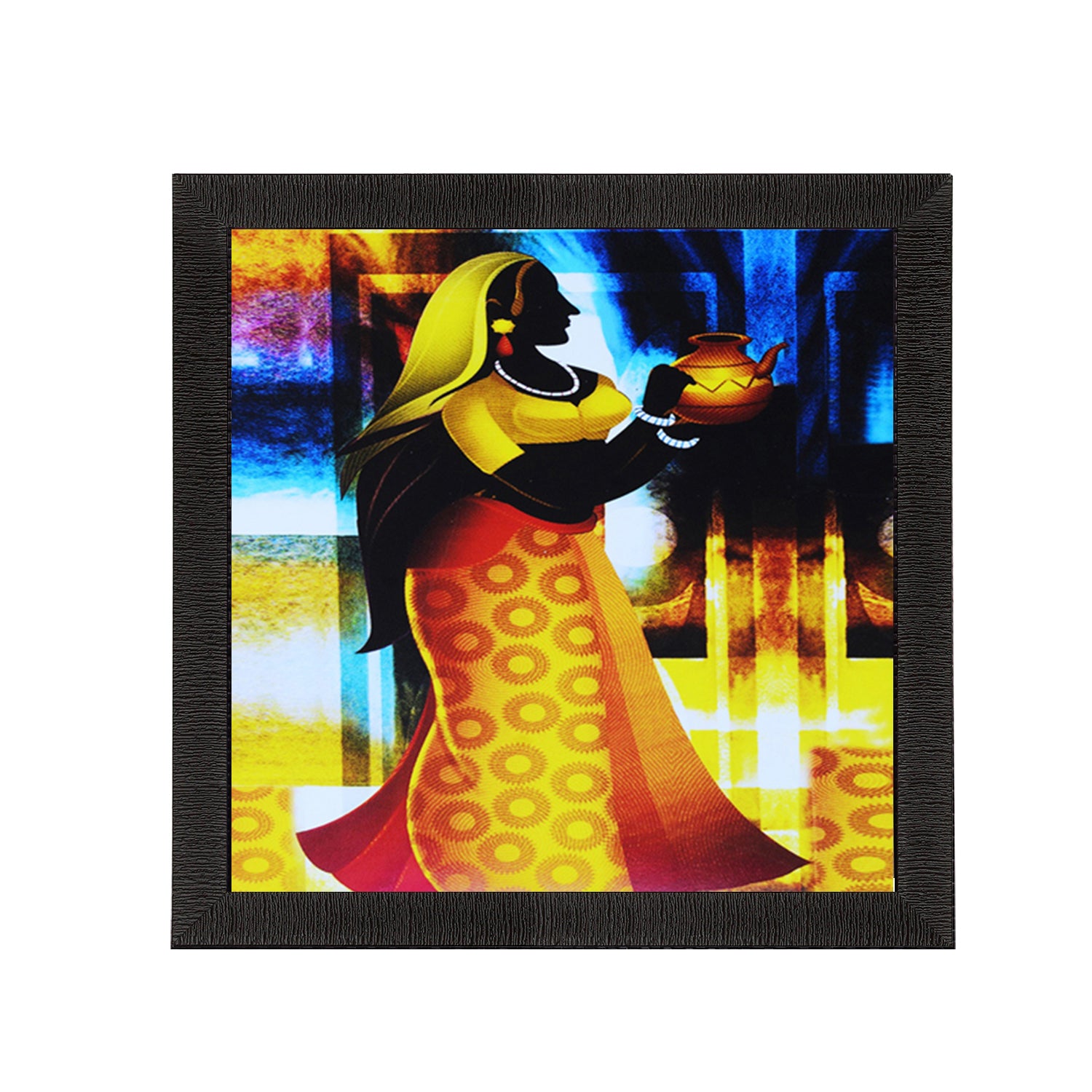 Village Lady Satin Matt Texture UV Art Painting