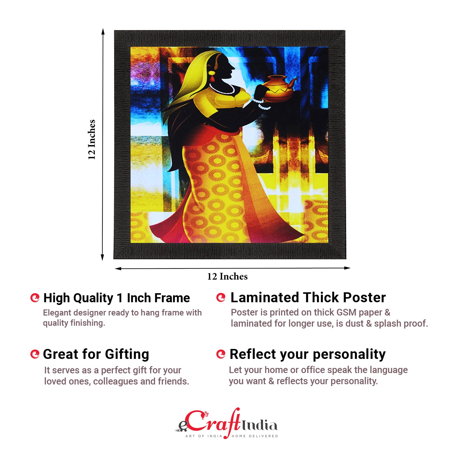 Village Lady Satin Matt Texture UV Art Painting 2