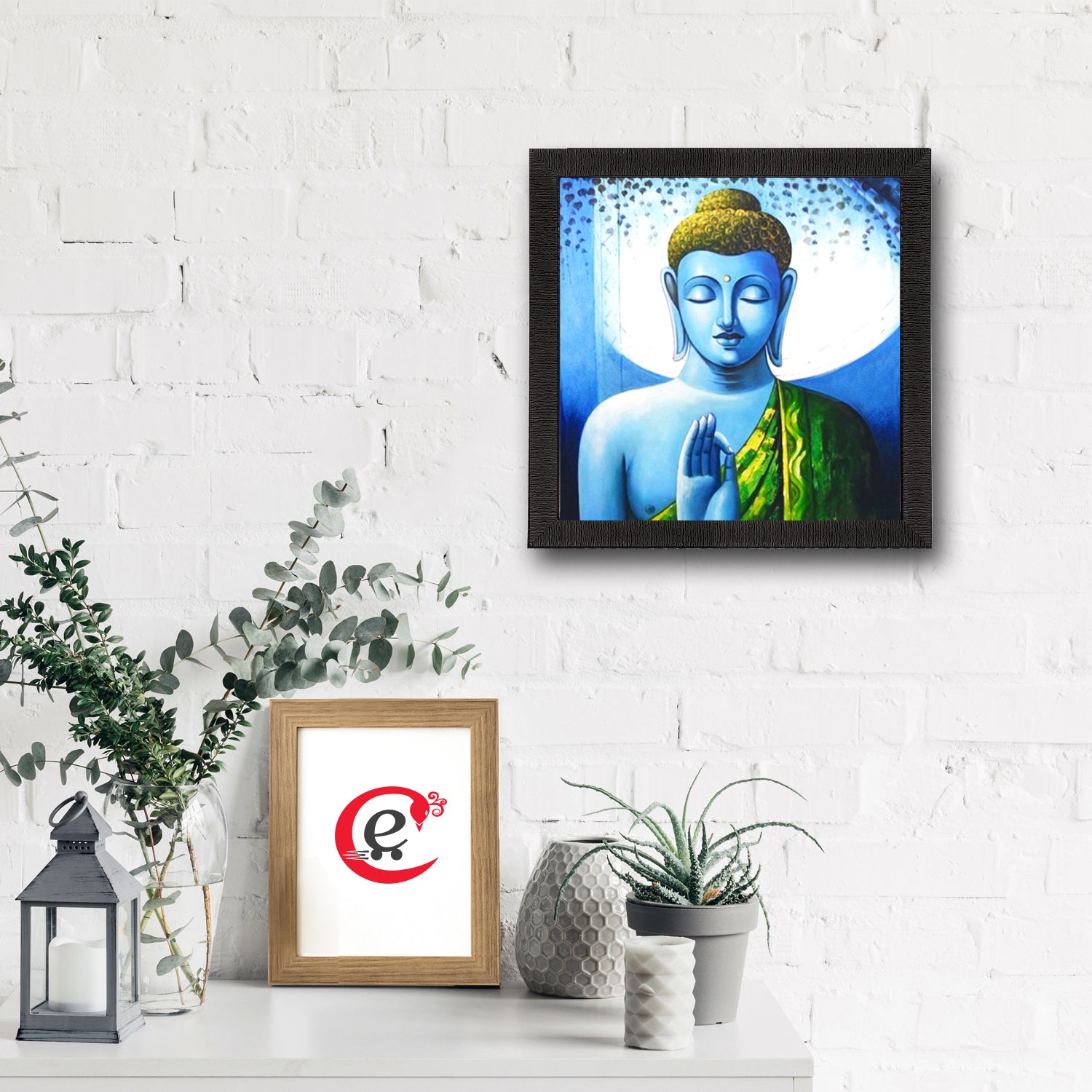 Spiritual Lord Buddha Satin Matt Texture UV Art Painting 1