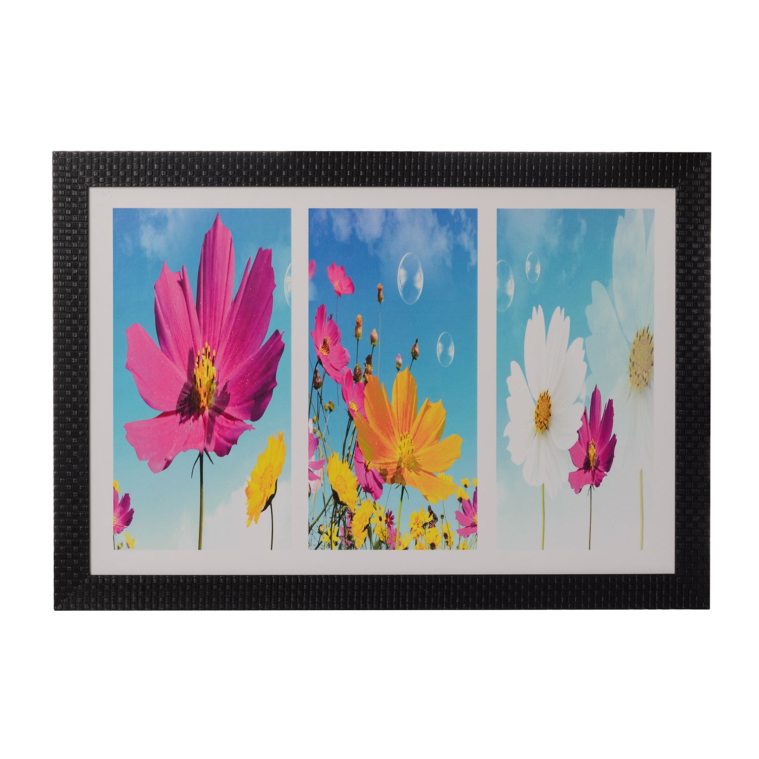 Colorful Floral Satin Matt Texture UV Art Painting