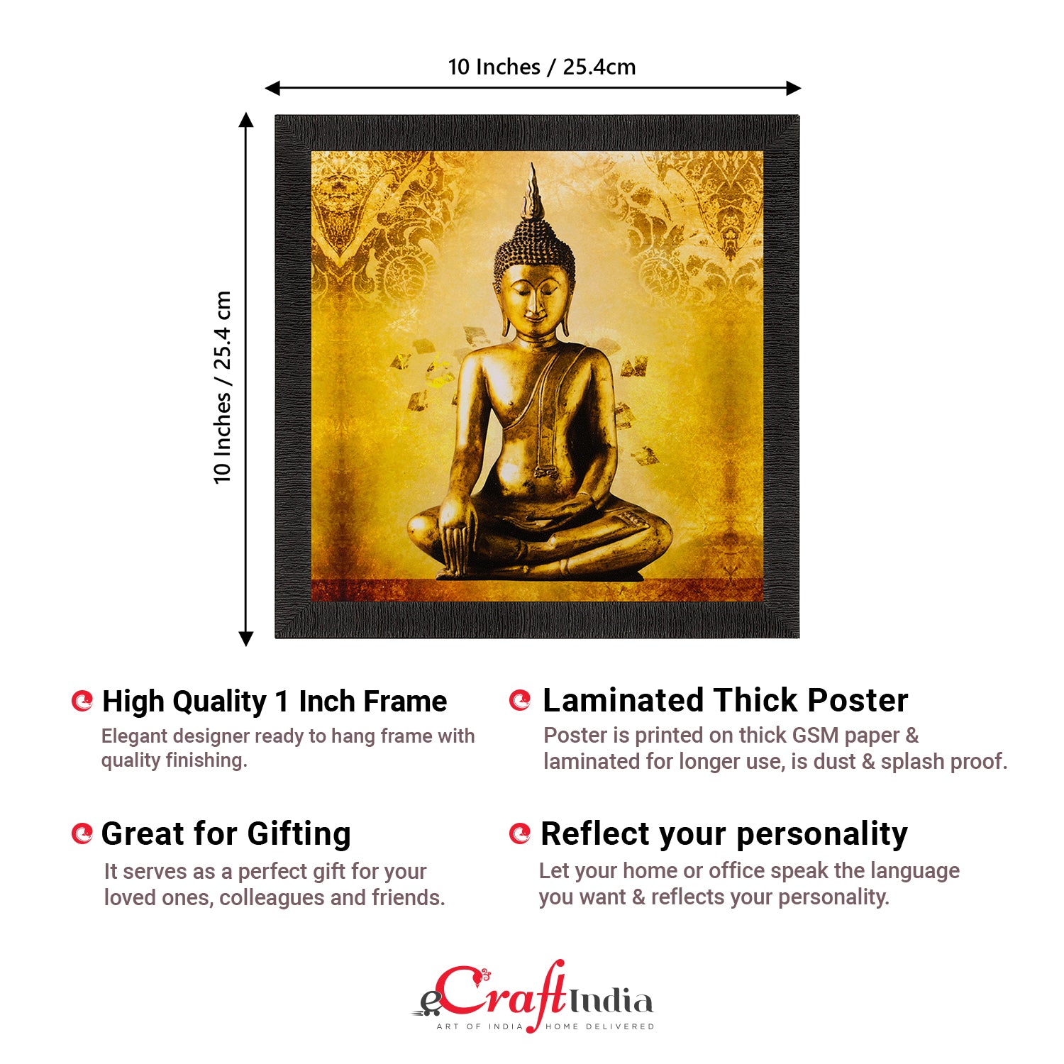 Meditating Buddha Painting Digital Printed Religious Wall Art 2