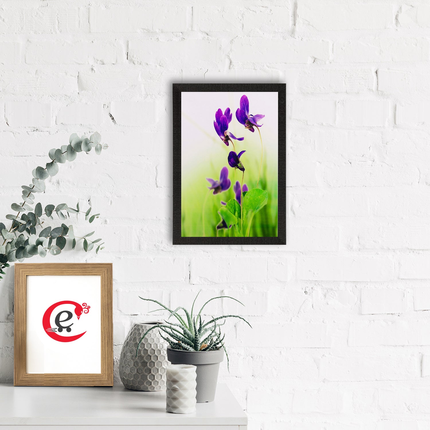 Purple Flower Matt Textured UV Art Painting 1