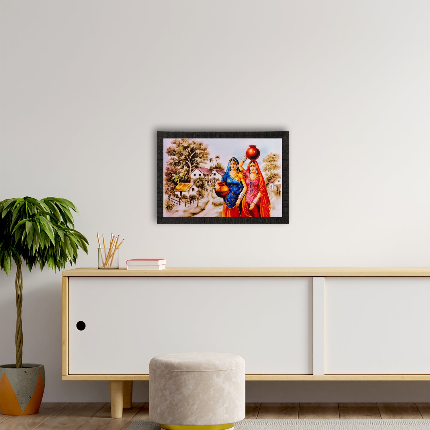 Village Women Matt Textured UV Art Painting 2