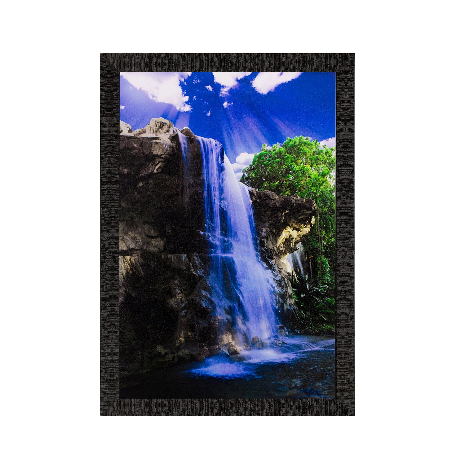 Waterfall View Matt Textured UV Art Painting