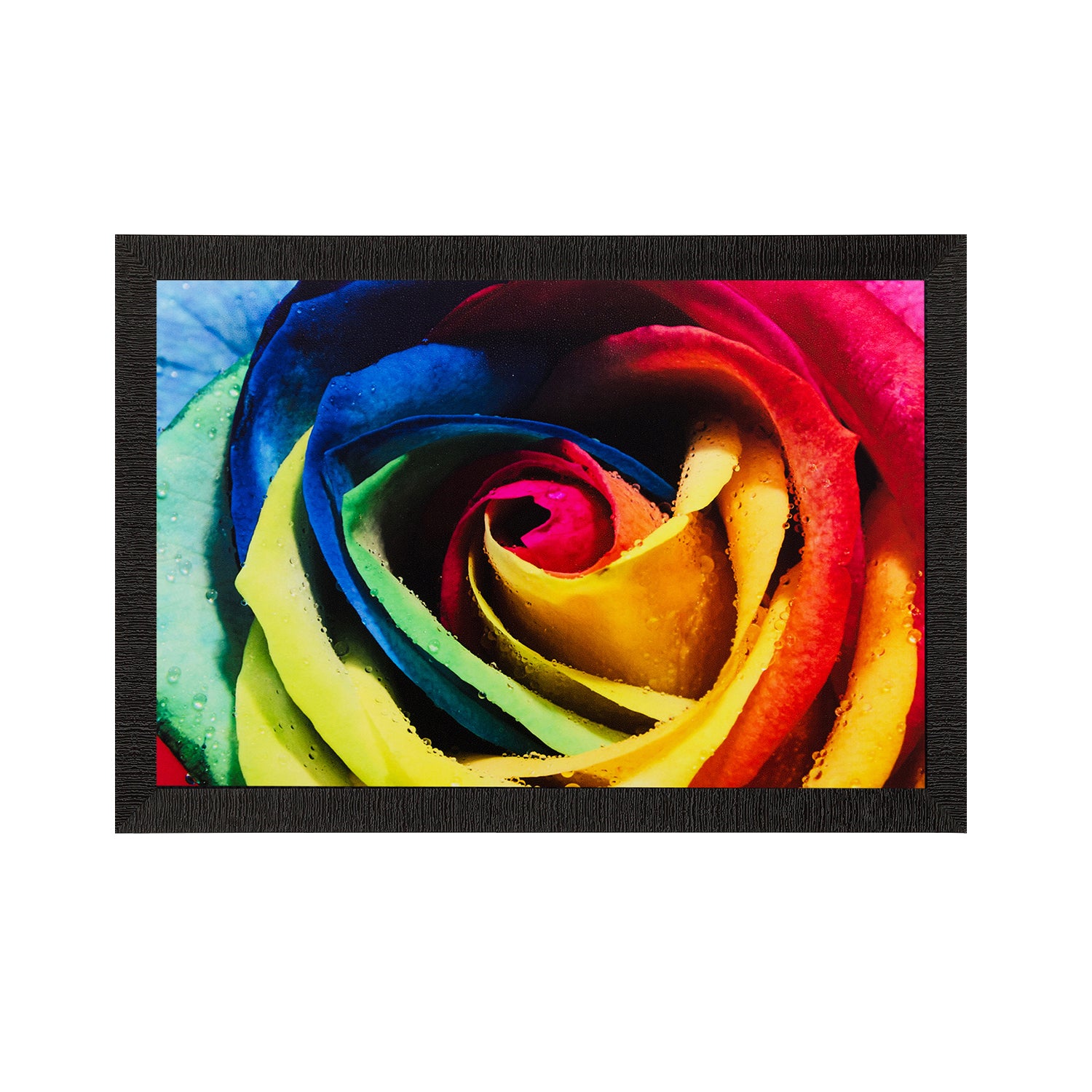 Colorful Floral View Matt Textured UV Art Painting