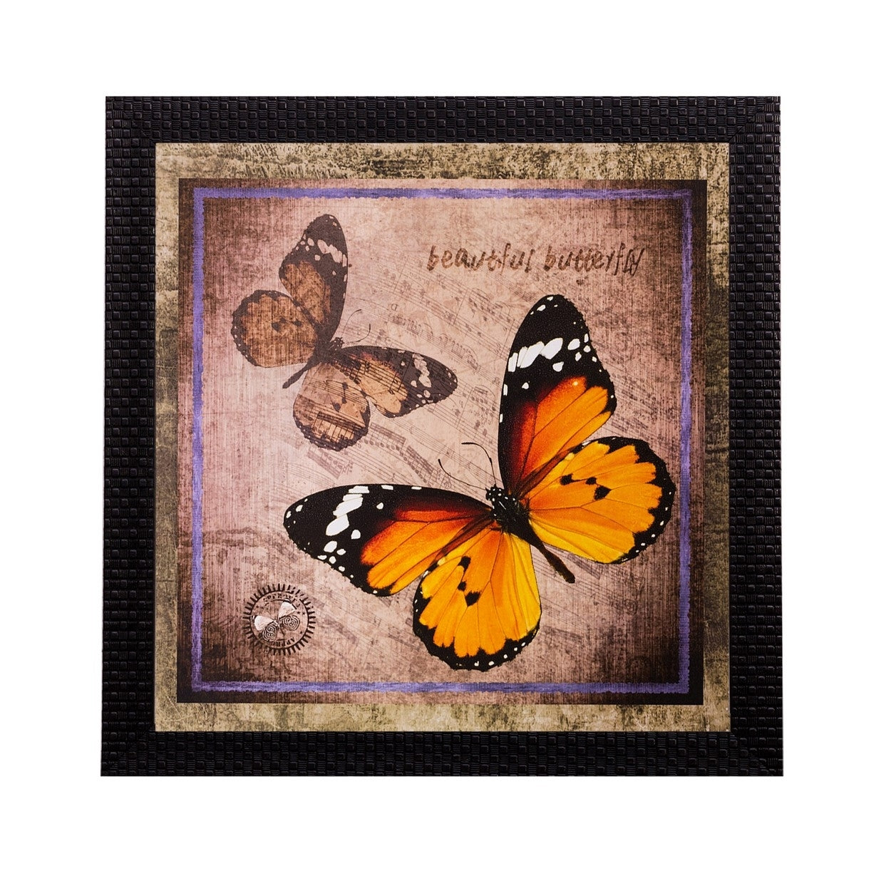 Beautiful Colored Butterfly Matt Textured UV Art Painting