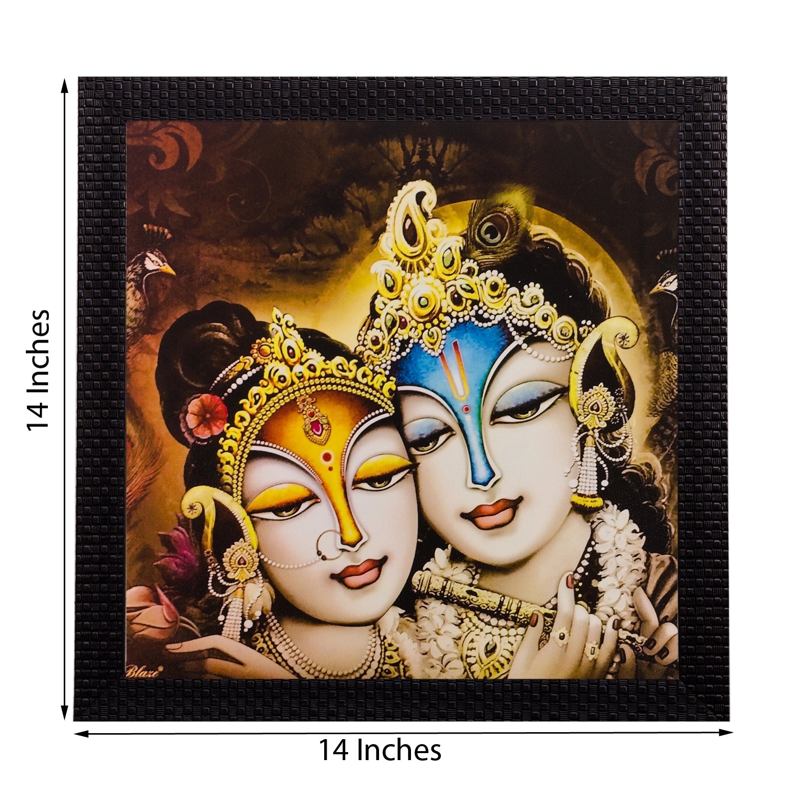 Radha Krishna Matt Textured UV Art Painting 2