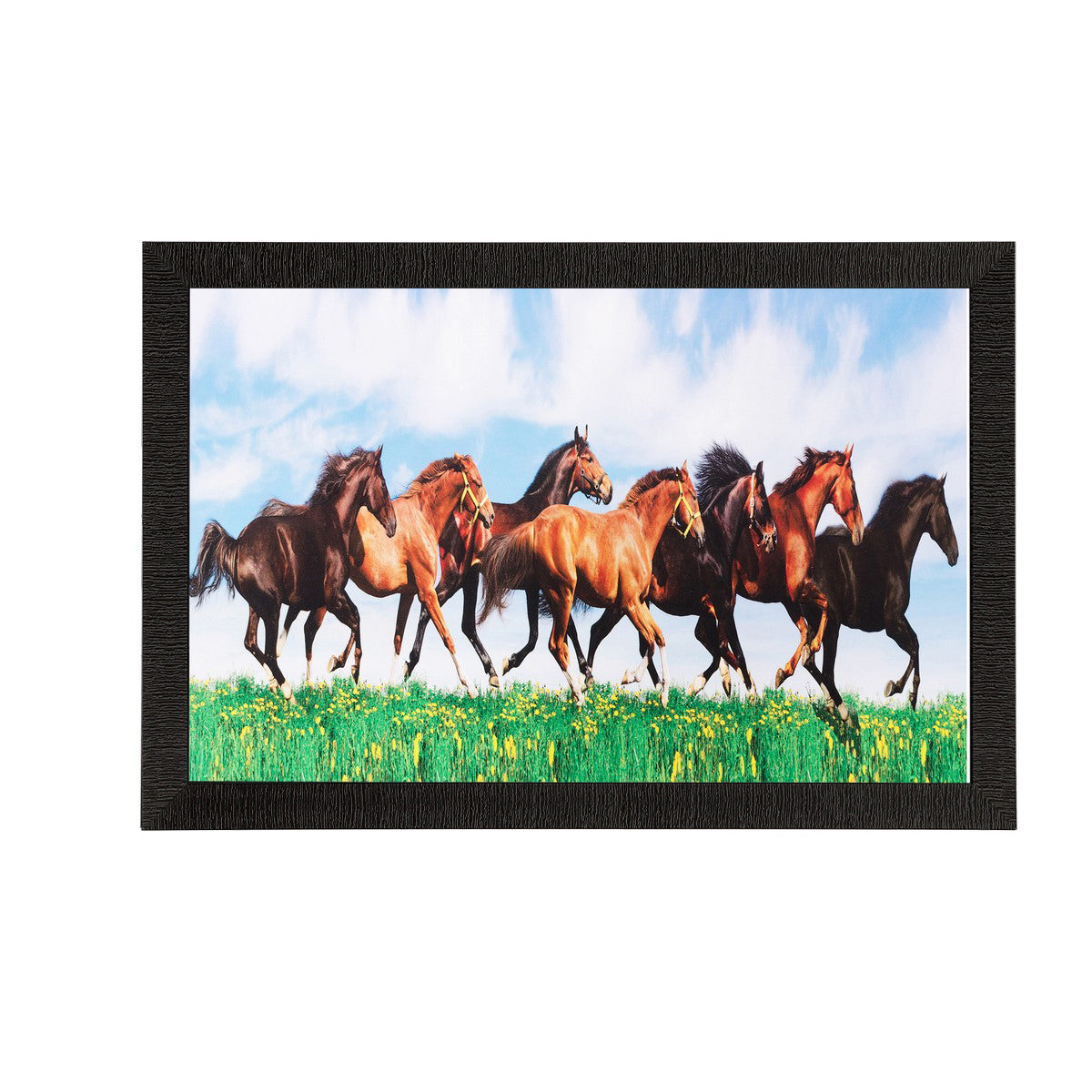 Running horses Matt Textured UV Art Painting