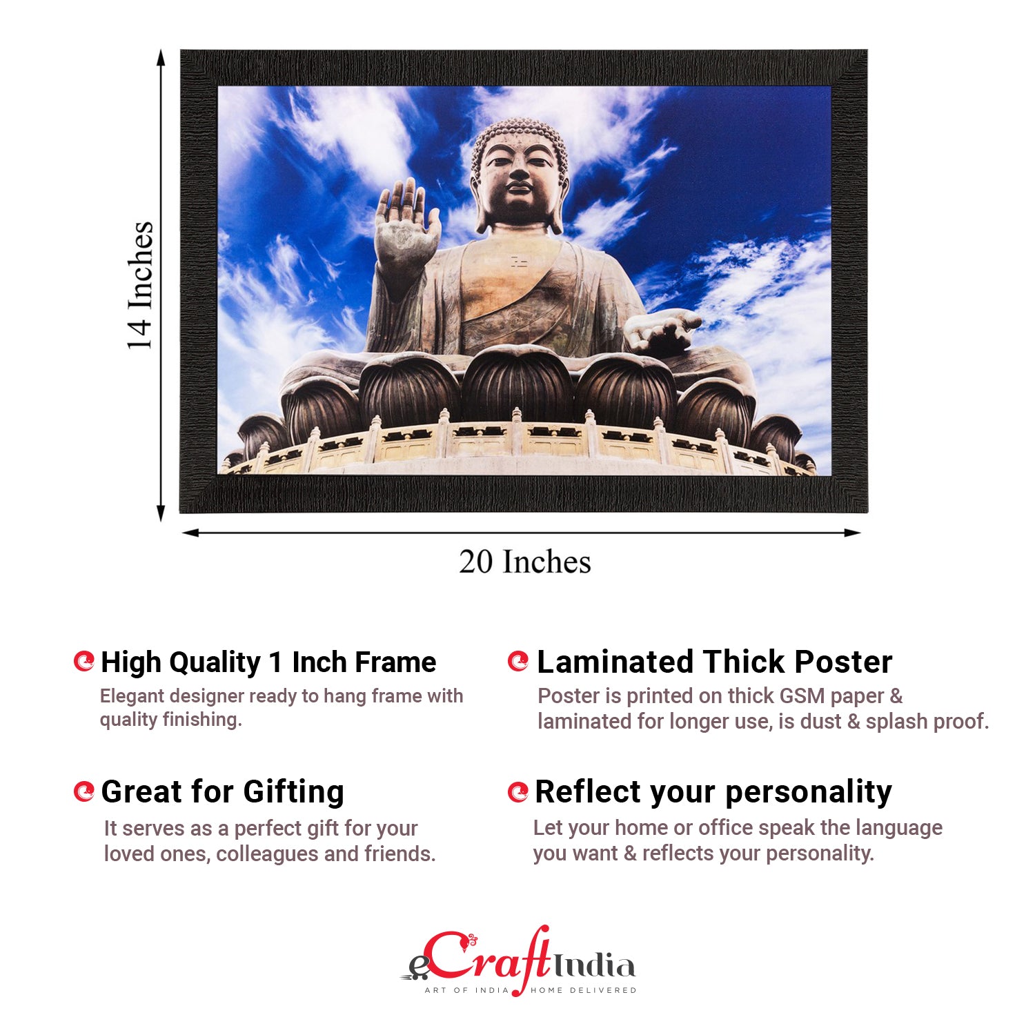 Lord Buddha Painting Digital Printed Religious Wall Art 2