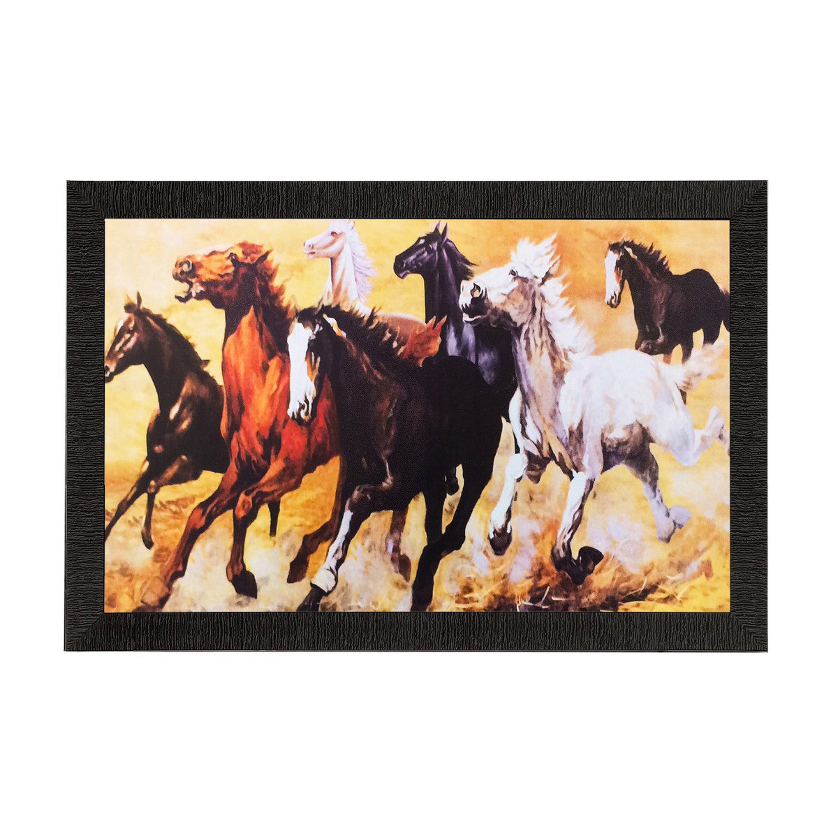 Lucky Running Horses Matt Textured UV Art Painting
