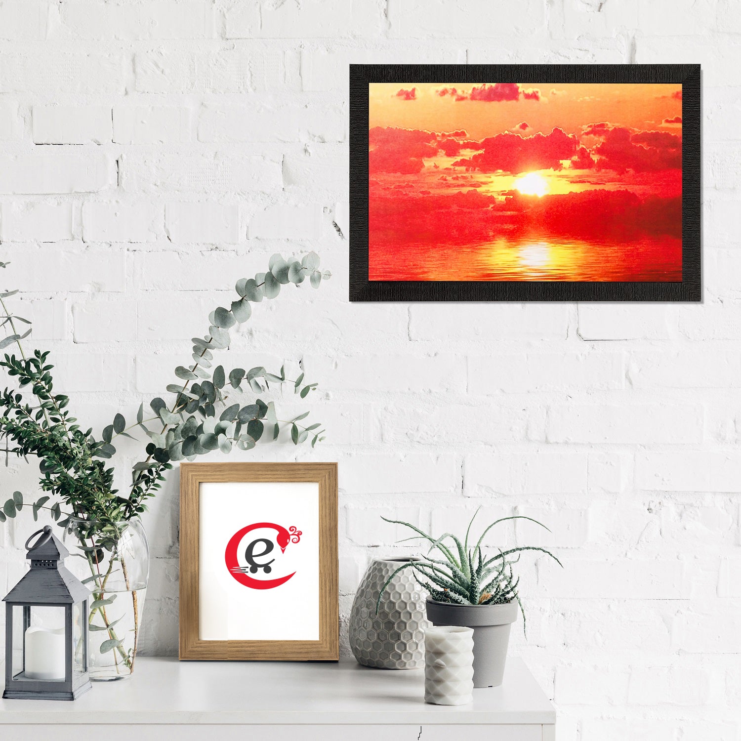 Sunset View Matt Textured UV Art Painting 1