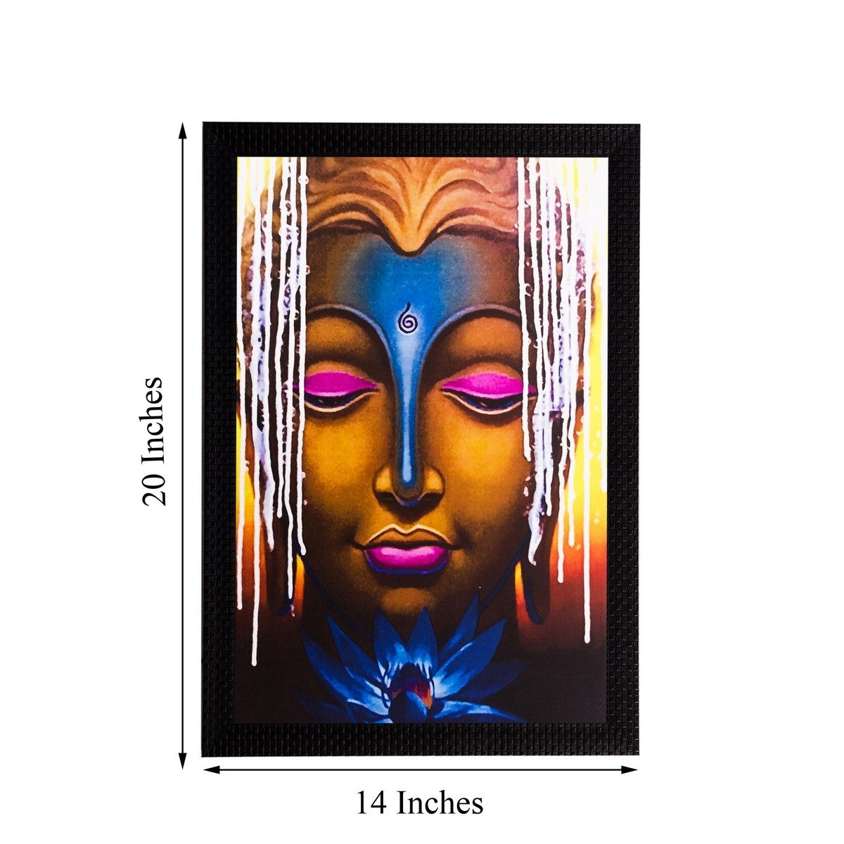 Spiritual Lord Buddha Matt Textured UV Art Painting 2