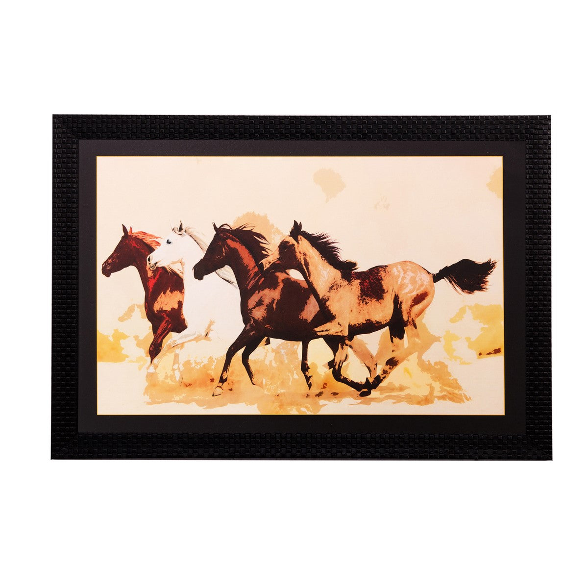 Running Horses Matt Textured UV Art Painting