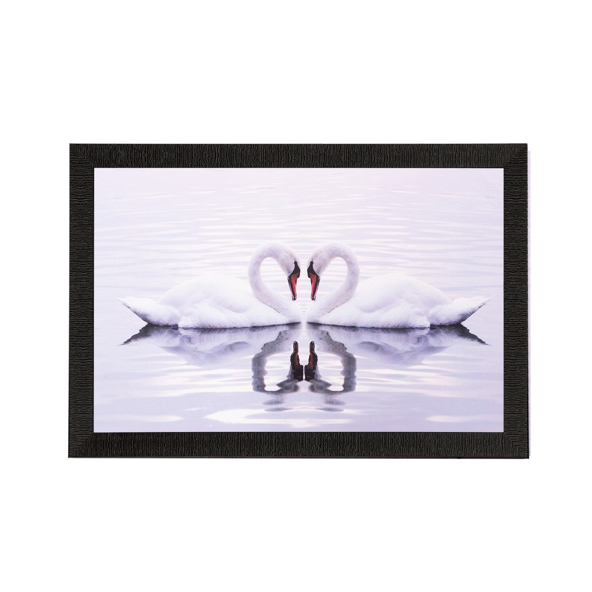 Loving Swans Matt Textured UV Art Painting