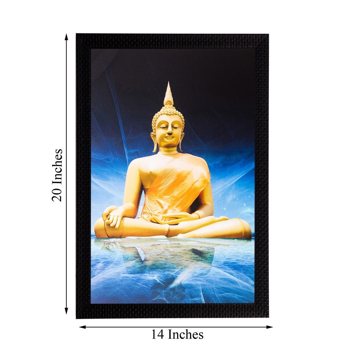 Meditating Lord Buddha Matt Textured UV Art Painting 2