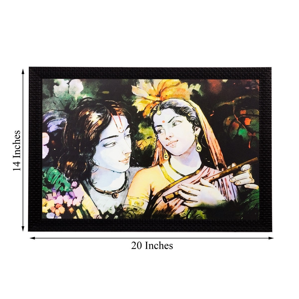 Radha Krishna Matt Textured UV Art Painting 2