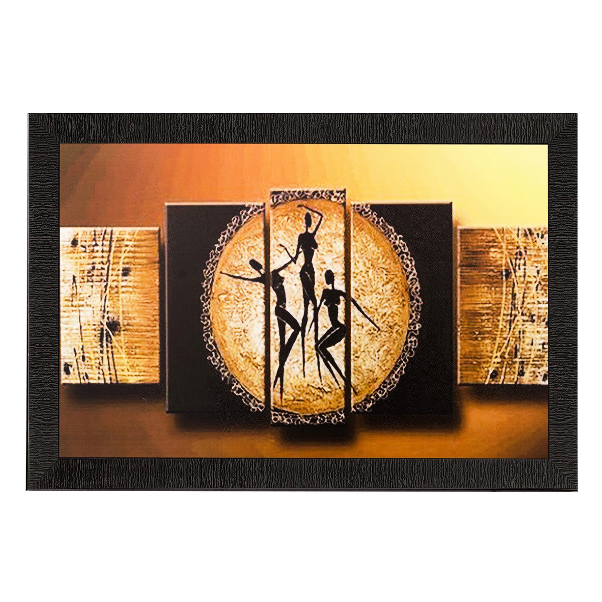 Abstract Tribal People Matt Textured UV Art Painting