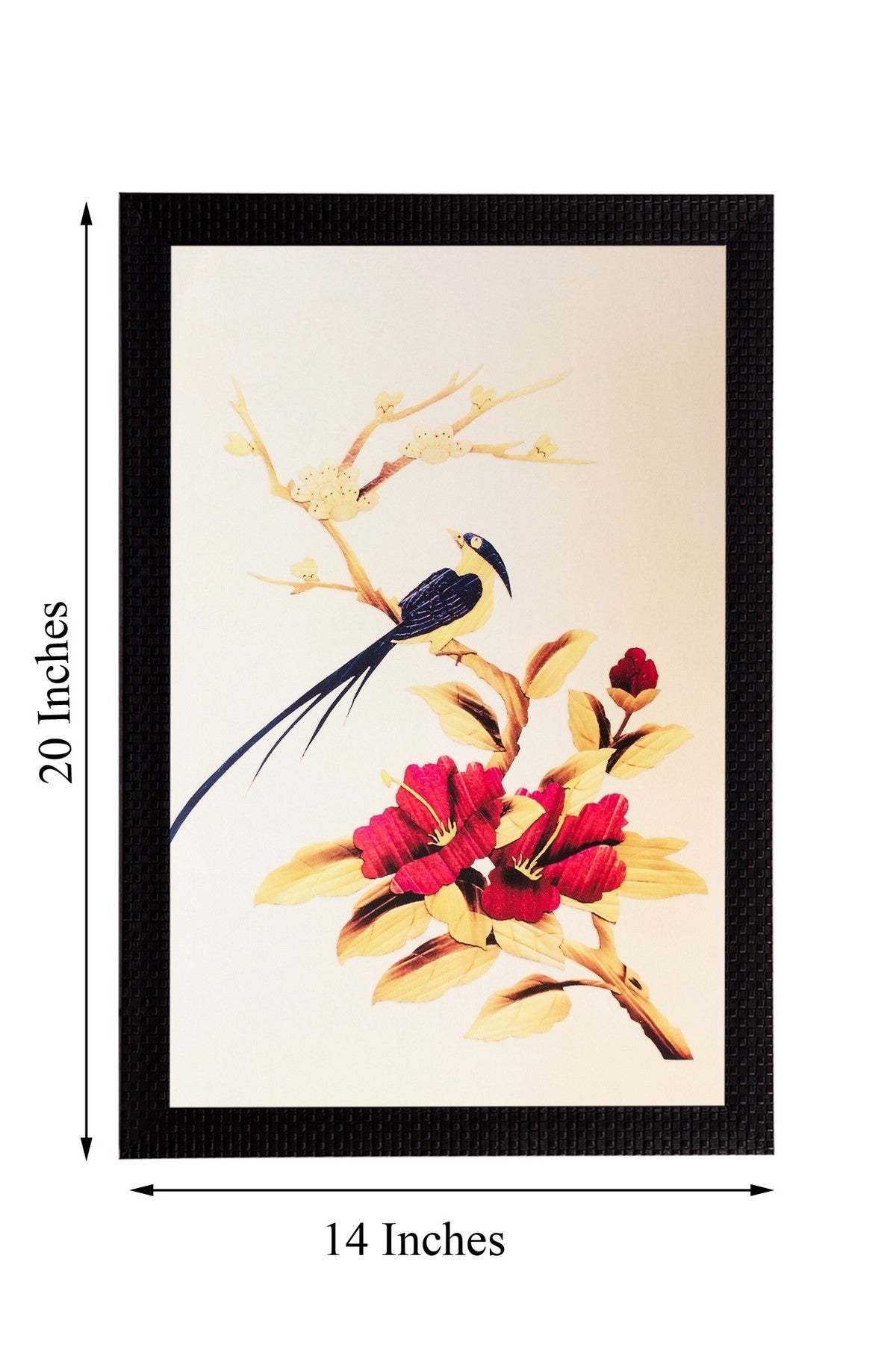 Bird & Flower Matt Textured UV Art Painting 2