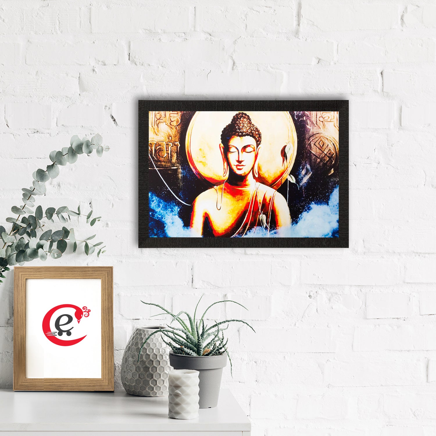 Lord Buddha Painting Digital Printed Religious Wall Art 1
