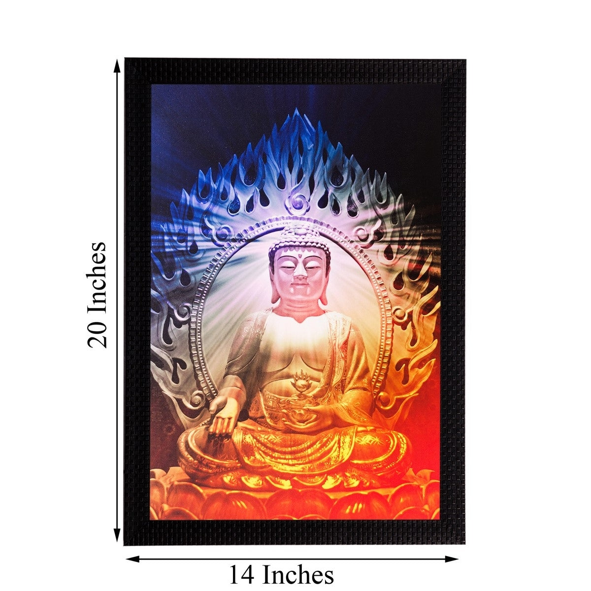 Meditating Buddha Matt Textured UV Art Painting 2