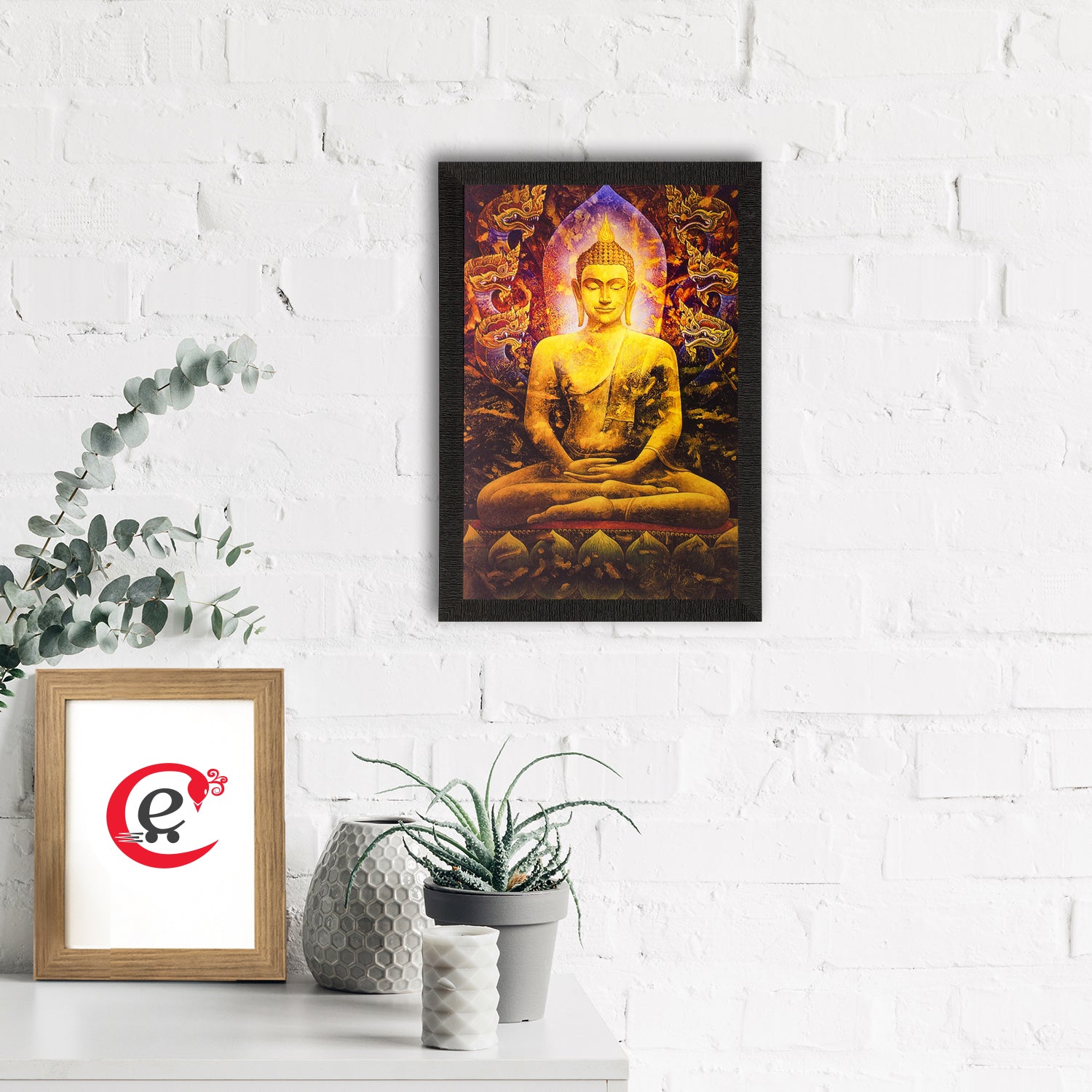 Lord Buddha Painting Digital Printed Religious Wall Art 1