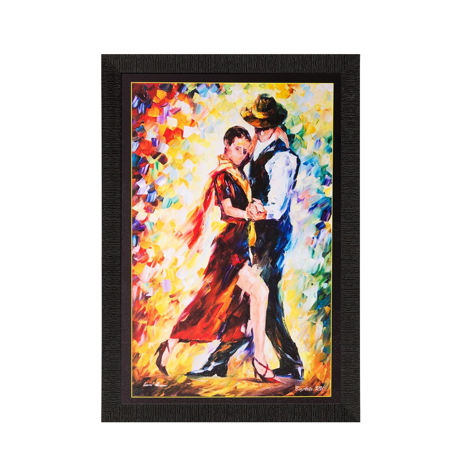 Dancing Couple Matt Textured UV Art Painting