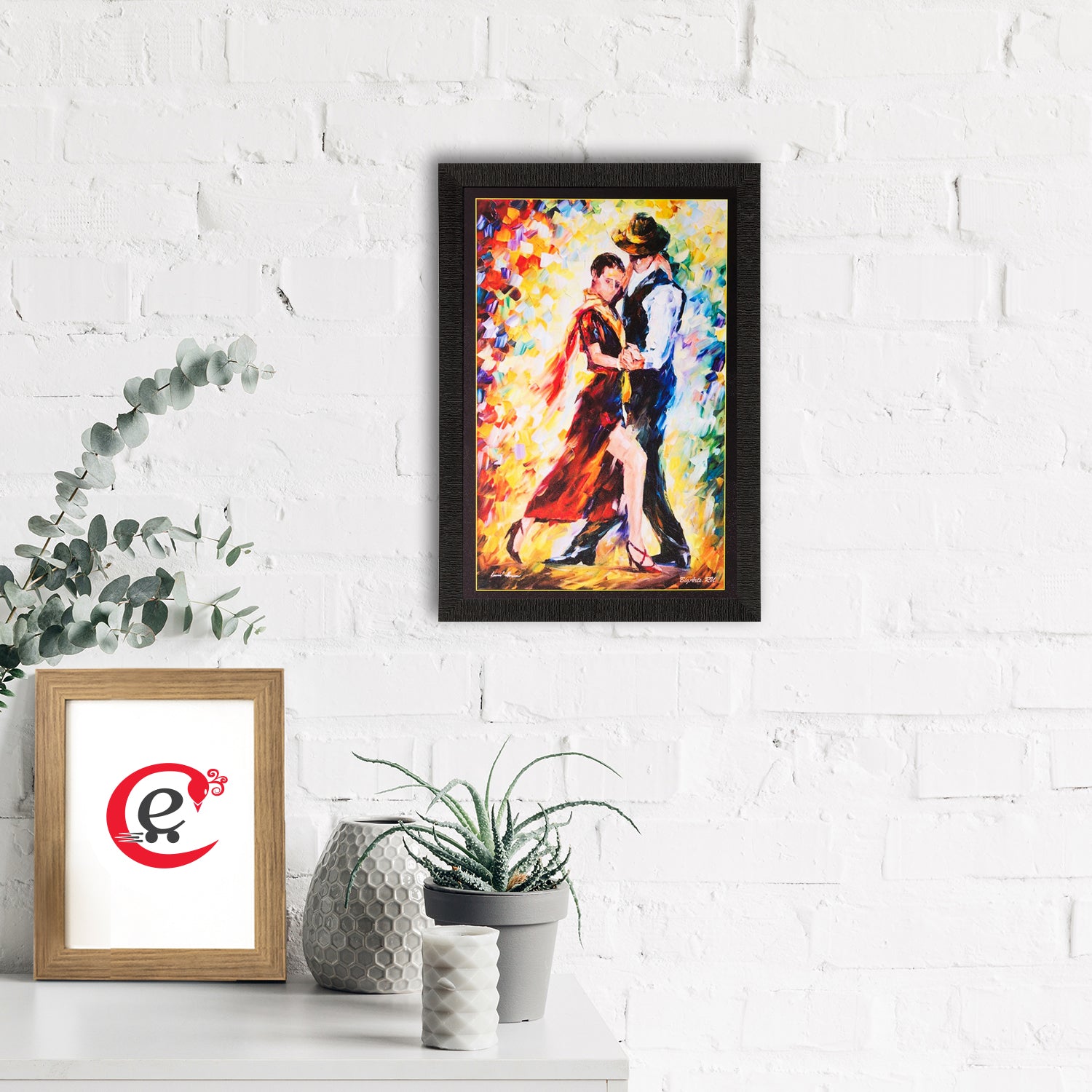 Dancing Couple Matt Textured UV Art Painting 1