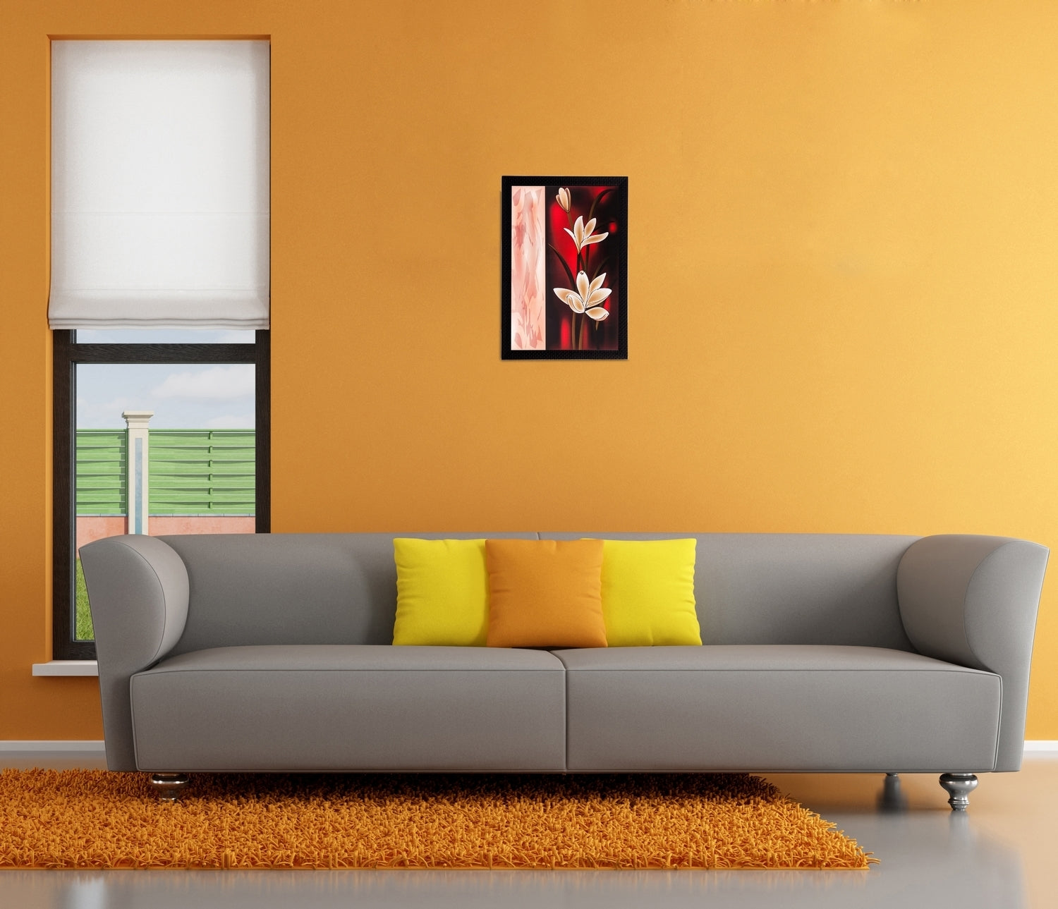 Floral Matt Textured UV Art Painting 1