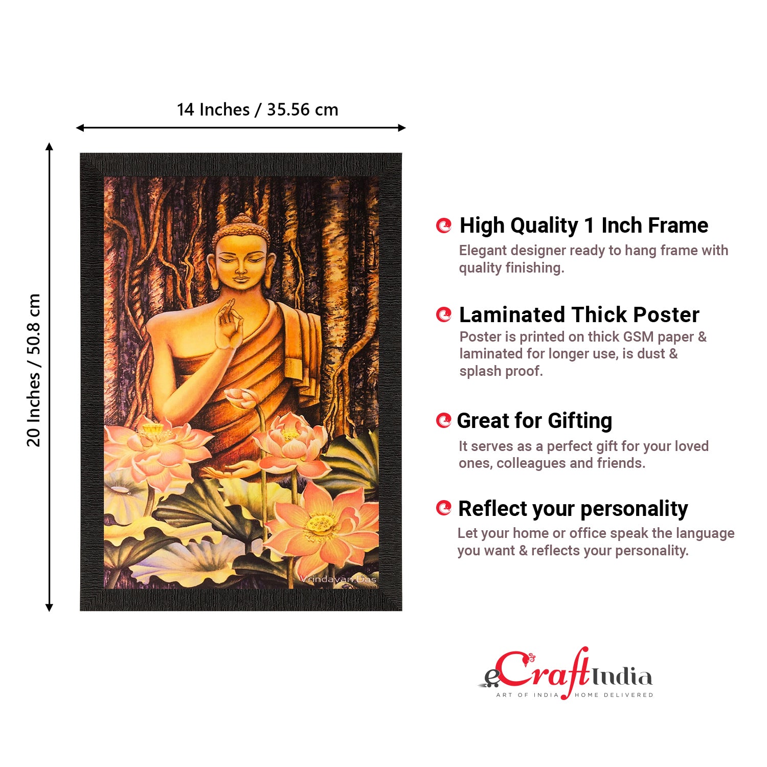 Blessing Buddha Painting Digital Printed Religious Wall Art 2