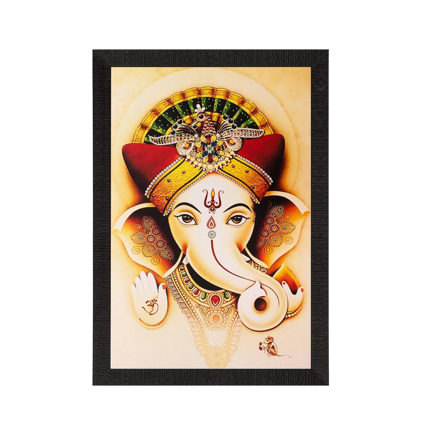 Spiritual Lord Ganesha Matt Textured UV Art Painting