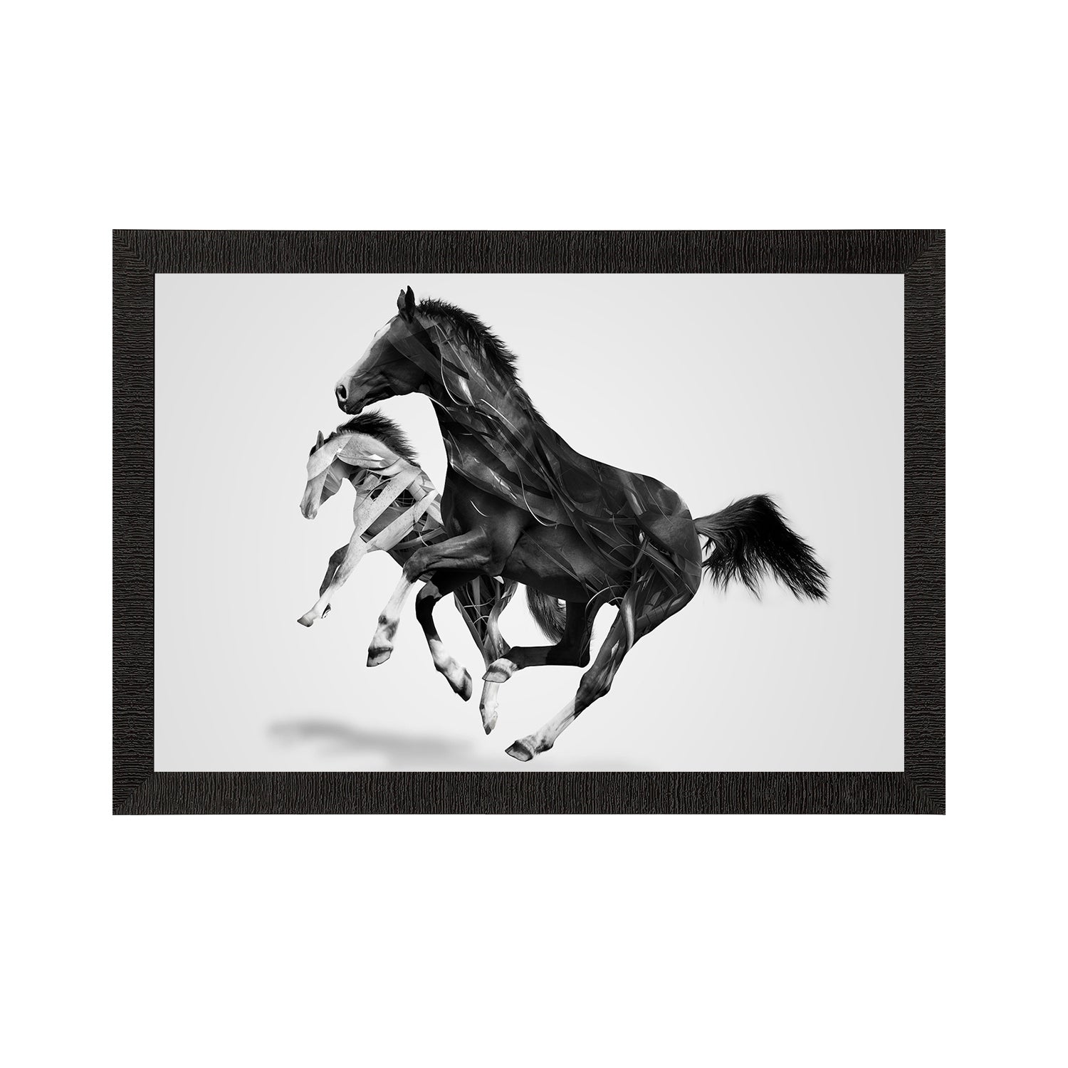 Horses Satin Matt Texture UV Art Painting