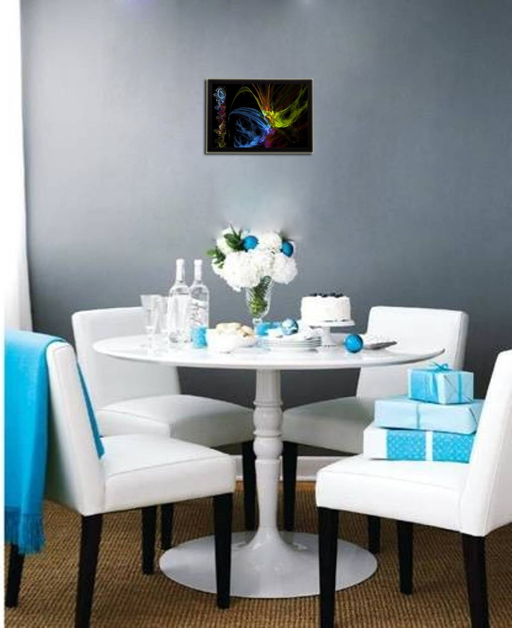 Neon Color Abstract Satin Matt Texture UV Art Painting 1